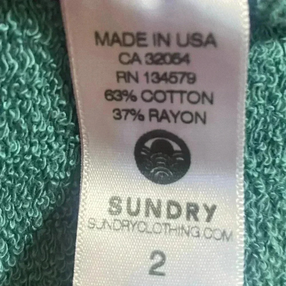 Sundry Forever Striped Cross Back Sweatshirt Size Medium - Picture 4 of 6